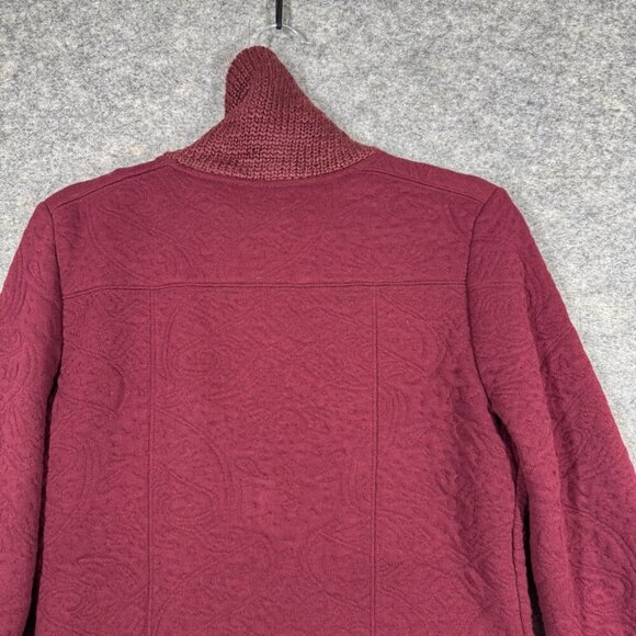 Anthropologie Saturday Sunday Women's Red Burgundy Wool Full Zip Sweater Size S - Picture 15 of 16